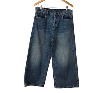 BLANKNYC Women High Rise Wide-Leg Jeans 100% Cotton Denim NWT Sz 31 Weekend Edit